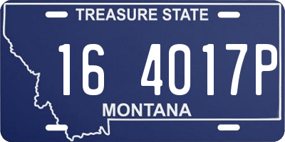 MT license plate 164017P