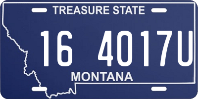 MT license plate 164017U