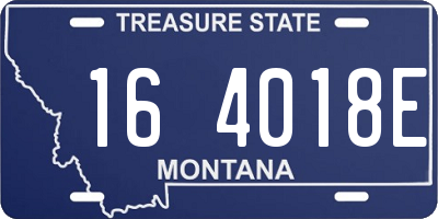 MT license plate 164018E