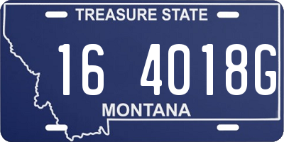 MT license plate 164018G