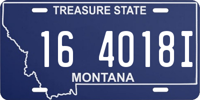 MT license plate 164018I