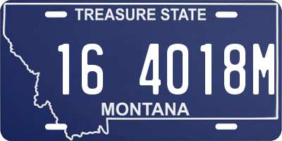 MT license plate 164018M