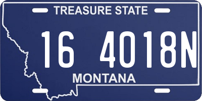 MT license plate 164018N