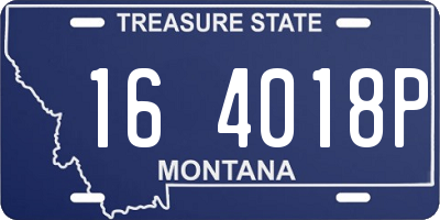 MT license plate 164018P