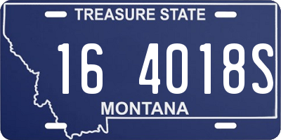 MT license plate 164018S