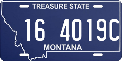 MT license plate 164019C