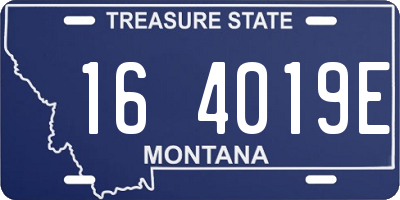 MT license plate 164019E