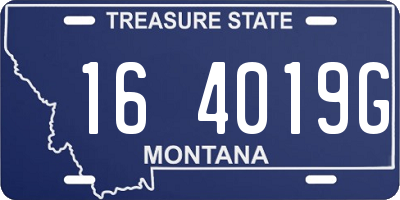 MT license plate 164019G