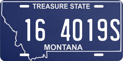 MT license plate 164019S