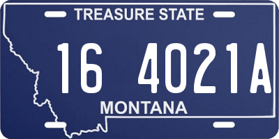 MT license plate 164021A
