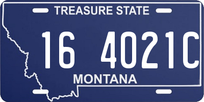 MT license plate 164021C