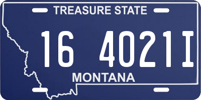 MT license plate 164021I
