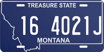 MT license plate 164021J