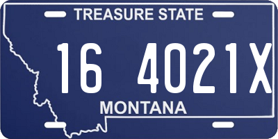 MT license plate 164021X