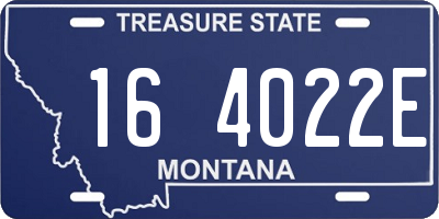 MT license plate 164022E