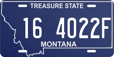 MT license plate 164022F