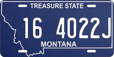 MT license plate 164022J