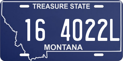 MT license plate 164022L