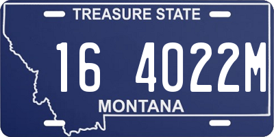 MT license plate 164022M