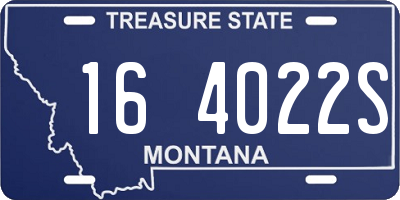 MT license plate 164022S