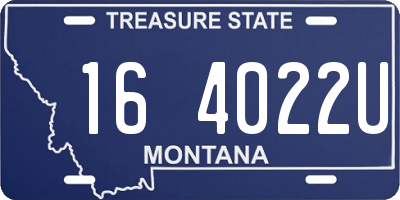 MT license plate 164022U