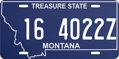 MT license plate 164022Z