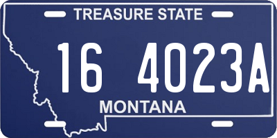 MT license plate 164023A