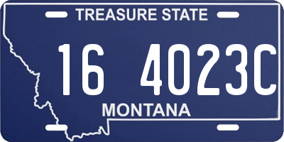 MT license plate 164023C