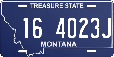 MT license plate 164023J