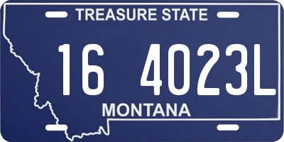 MT license plate 164023L