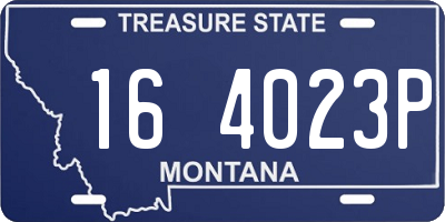 MT license plate 164023P