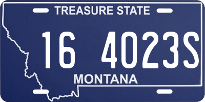 MT license plate 164023S