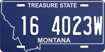 MT license plate 164023W