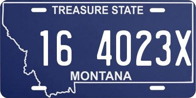 MT license plate 164023X