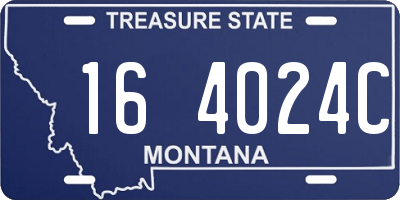 MT license plate 164024C