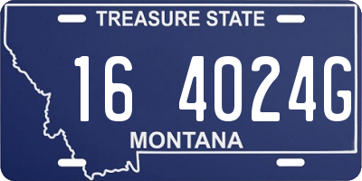 MT license plate 164024G