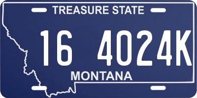 MT license plate 164024K