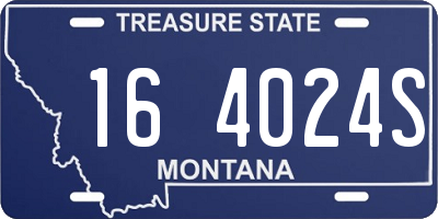MT license plate 164024S