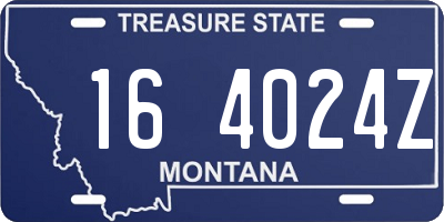 MT license plate 164024Z