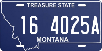 MT license plate 164025A