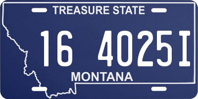 MT license plate 164025I