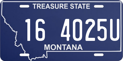 MT license plate 164025U