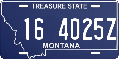 MT license plate 164025Z