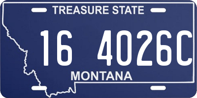 MT license plate 164026C