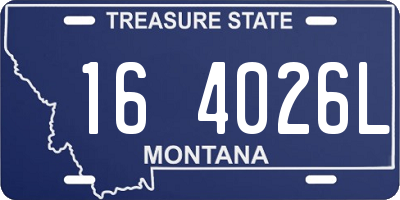 MT license plate 164026L