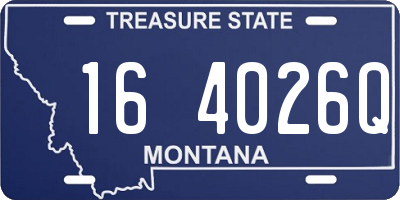 MT license plate 164026Q