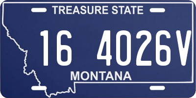 MT license plate 164026V