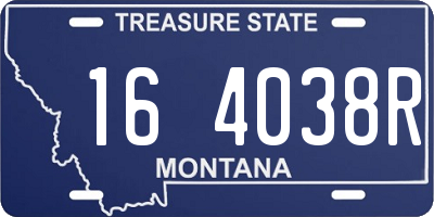 MT license plate 164038R