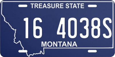 MT license plate 164038S