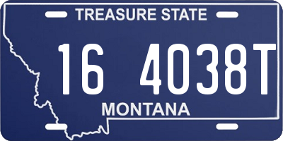 MT license plate 164038T